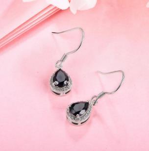 Anting-anting Fesyen Bersalut Perak 925 Sterling Pelbagai Warna