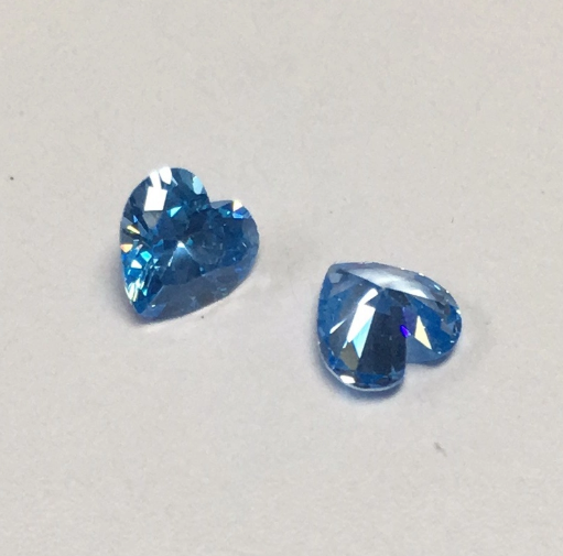 Potongan Hati Moissanite Warna Biru VVS Moissanite Loose Diamond Synthetic Gemstone Borong