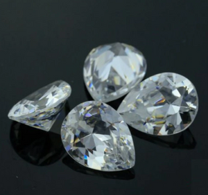 8*12mm Pear Cut Kilang VVS Harga Borong 3EX High Quality D Color Moissanite Synthetic Moissanite