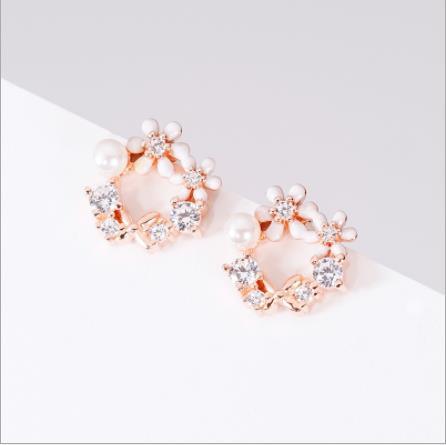 Spring Fresh Flower Fairy 925 Sterling Silver Plated Anting-anting Cantik