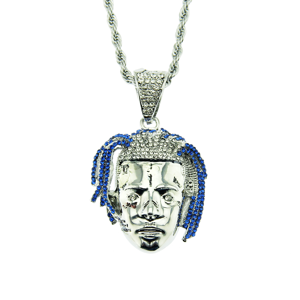 Hip Hop Penyanyi Avatar Kalung Loket Kristal Loket