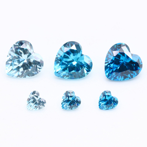 Kilang Borong 3A Blue Heart Cut Cubic Zirconia