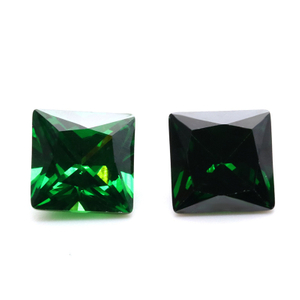 Kilang Borong 3EX Green VVS Princess Cubic Zirconia