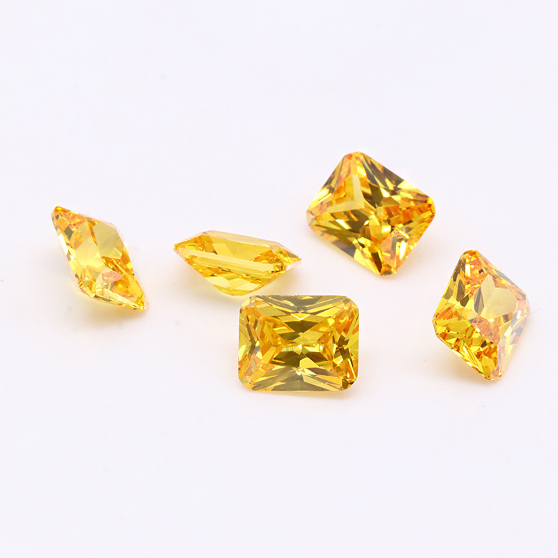 Kuning Keemasan Terang 3A Cubic Zirconia dengan Kualiti Tinggi