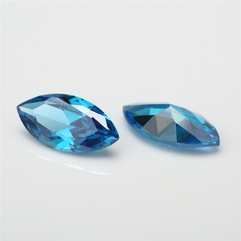 5A Pembuat Biru Tersuai Pemborong Marquis Cubic Zirconia untuk Barang Kemas