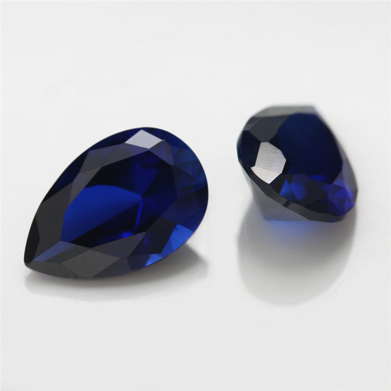 VVS Pear Cut Sapphire 3EX Kilang Borong Korundum Biru