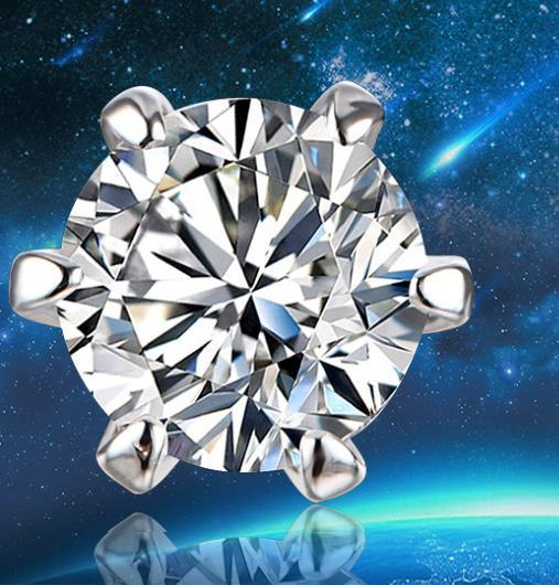 Anting-anting Stud Batu Permata Moissanite Kedatangan Baru untuk Wanita Warna D Perak 925 Sterling Pepejal