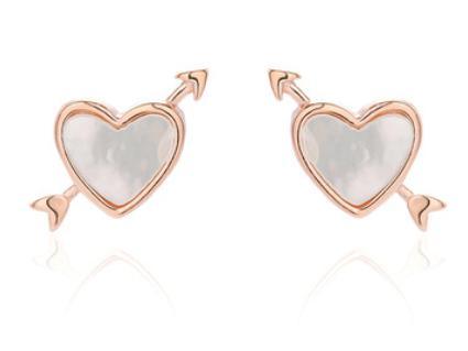 Cupid Arrow 925 Sterling Silver Anting-anting Wanita Cantik bersalut emas