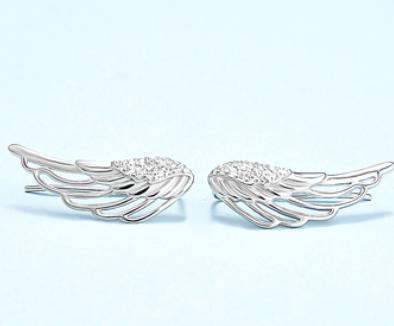 Subang Comel Bersalut Emas 925 Sterling Silver Wing Malaikat