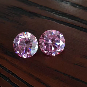 6.0-7.0mm Merah Jambu Berkualiti Tinggi DEF Pusingan Brilliant Cut Moissanite untuk Membuat Barang Kemas