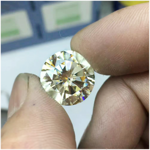 0.8-3.0mm Kuning Berkualiti Tinggi DEF Round Brilliant Cut Moissanite untuk Pembuatan Barang Kemas