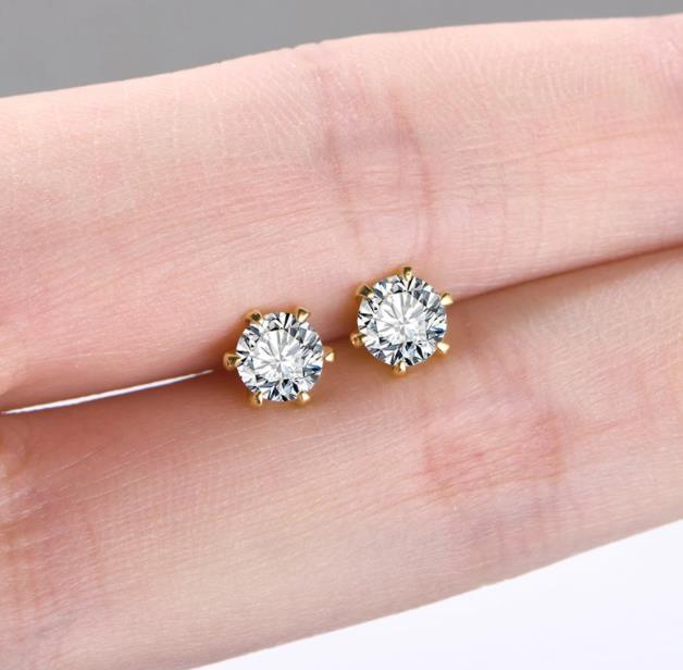 Bersalut Emas 925 Sterling Silver Spring New anting-anting cantik wanita