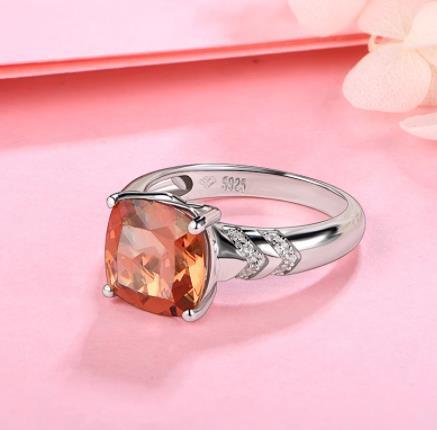 Perubahan Warna Zultanite Cincin Wanita Perak Zultanite Sterling Turki-S925 Barang Kemas