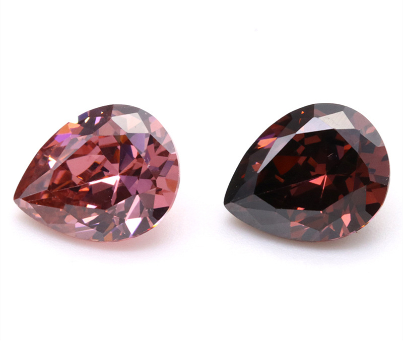 Borong 3A Rouge Pear VVS Cubic Zirconia