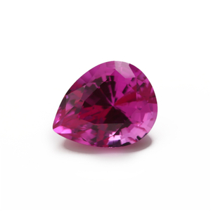 3# Permata Korundum Merah Sintetik Borong Pear Shaped Ruby