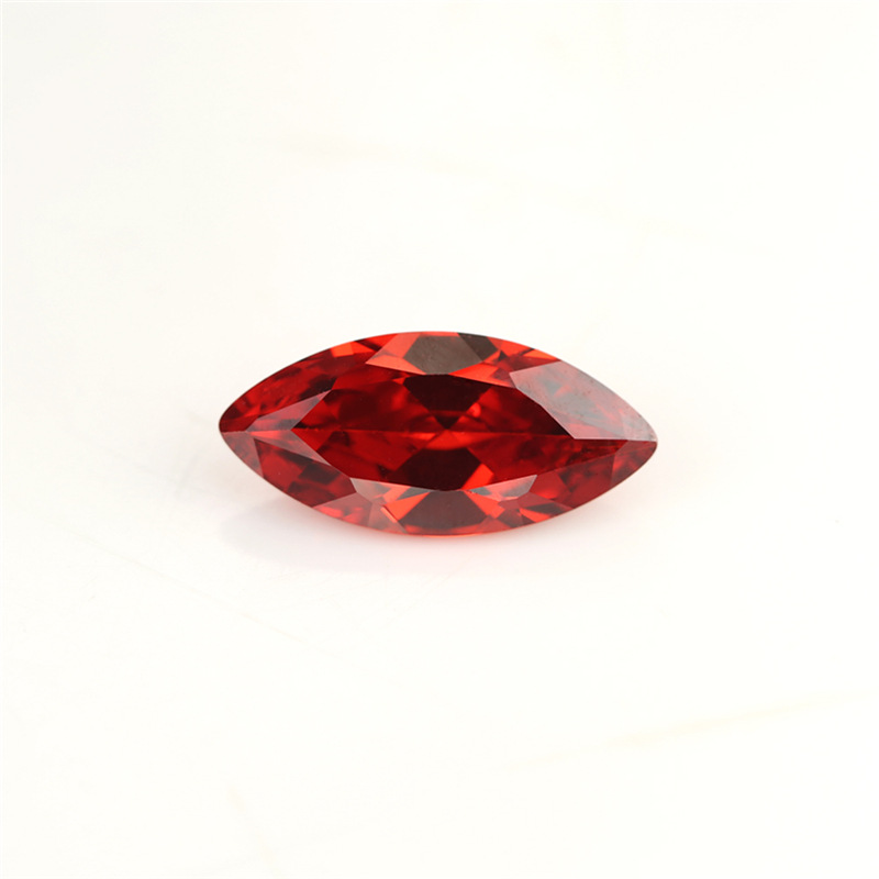 5A Pembuat Merah Tersuai Borong Marquis Cubic Zirconia untuk Barang Kemas