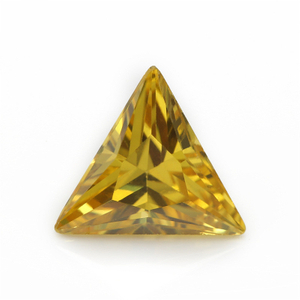 5A Yellow Manufacturing Borong Triangle Cubic Zirconia untuk Barang Kemas