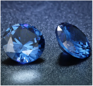 6.0-7.0mm Berkualiti Tinggi DEF Pusingan Brilliant Cut Blue Moissanite untuk Membuat Barang Kemas