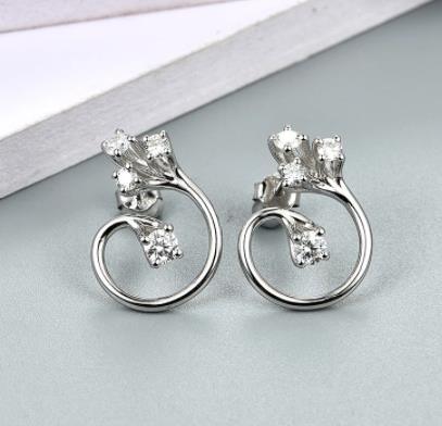 Subang Comel Rekaan Kecil Harga Borong Kilang 925 Sterling Silver Gold Plating Subang