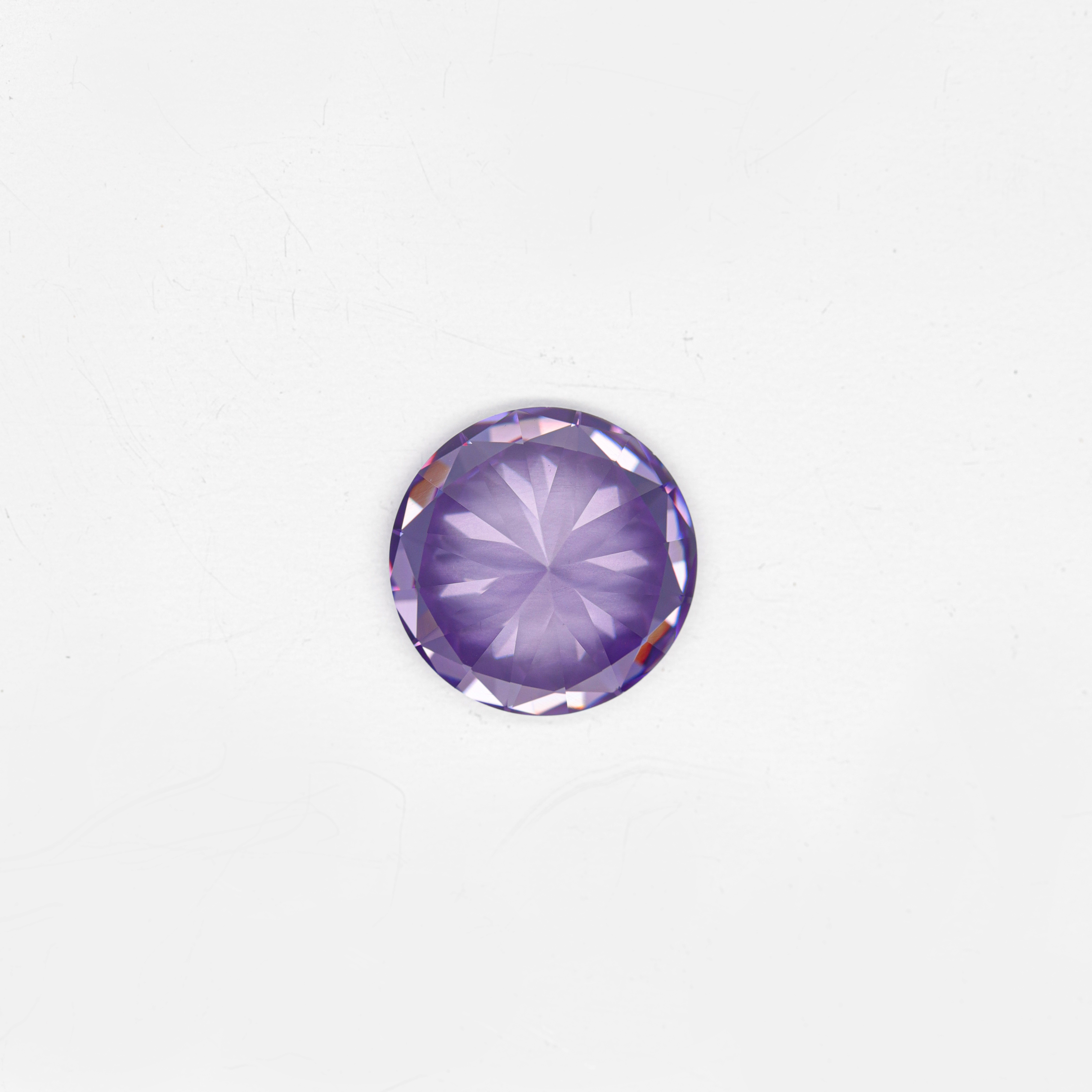 DEF Color VVS Round Cut Purple Moissanite Lab Batu Permata Longgar Berlian Tumbuh