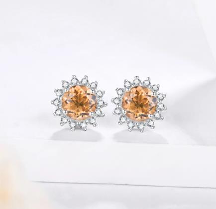 Anting-anting Wanita Bersalut Emas Perak 925 Sterling Little Sun