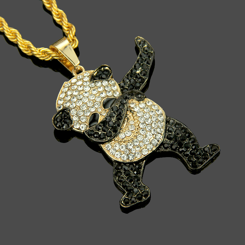 Loket Kalung Panda Rock Comel Hip Hop