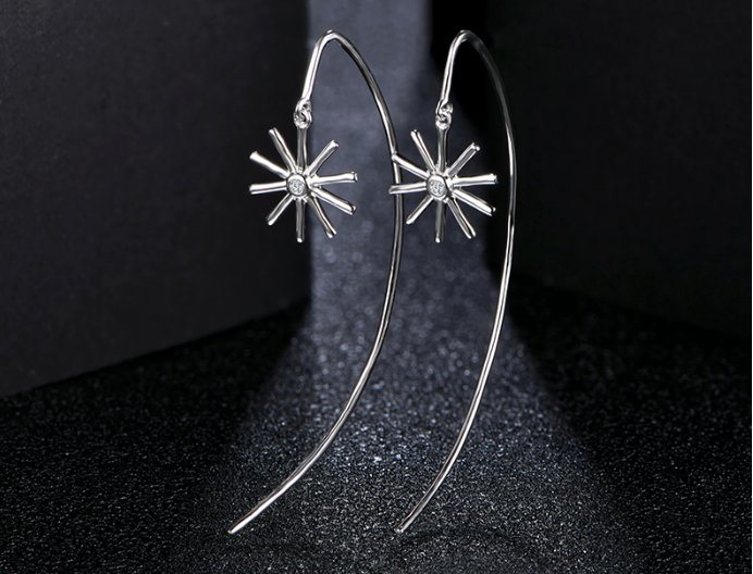 Anting-anting Moissanite 925 Sterling Silver Anting-anting Berlian untuk Perkahwinan Wanita