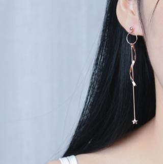 Anting-anting Wanita Bersalut Emas 925 Sterling Silver Rekaan Unik