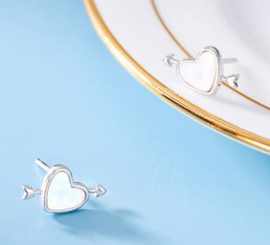 Cupid Arrow 925 Sterling Silver Anting-anting Wanita Cantik bersalut emas