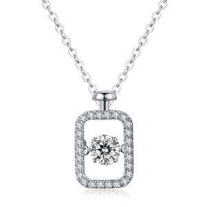 Botol Hanyut Wish 925 Sterling Silver Platinum 14K Kalung Moissanite Platinum