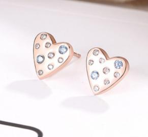 Love Cookies 925 Sterling Silver Subang Comel bersalut emas