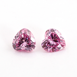 5.0mm Pink VVS Heart Cut Moissanite Berkualiti Tinggi Harga Kilang Moissanite Sintetik