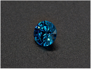 12.0-13.0mm Berkualiti Tinggi DEF Round Brilliant Cut Blue Moissanite untuk Membuat Barang Kemas