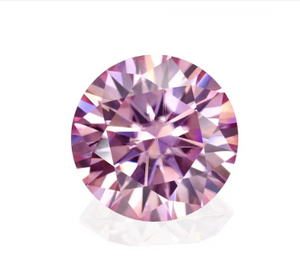 8.0-9.0mm Merah Jambu Berkualiti Tinggi DEF Pusingan Brilliant Cut Moissanite untuk Pembuatan Barang Kemas