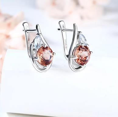 Harga Borong Terus Kilang 925 Sterling Silver Anting-anting Elegan Wanita Saduran Emas