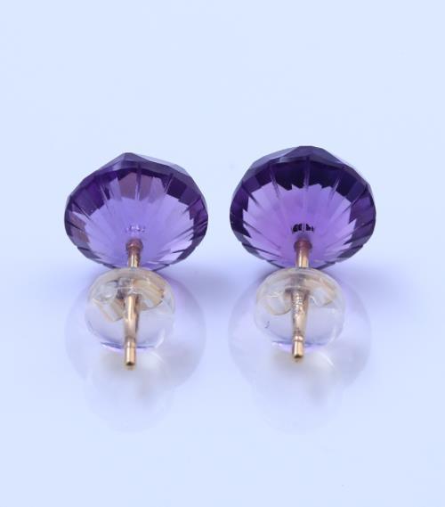 Anting-anting Amethyst Minimalis 925 Sterling Silver Plated Fashion Subang