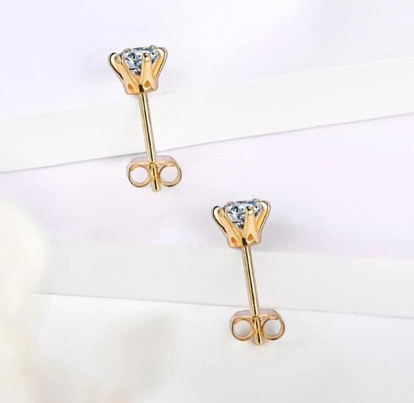 Bersalut Emas 925 Sterling Silver Spring New anting-anting cantik wanita