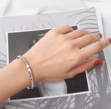 Gelang tersuai 925 Sterling Silver buatan tangan gaya kebangsaan