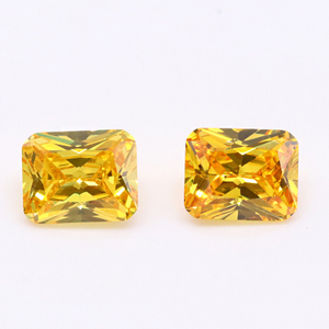 Kuning Keemasan Terang 3A Cubic Zirconia dengan Kualiti Tinggi