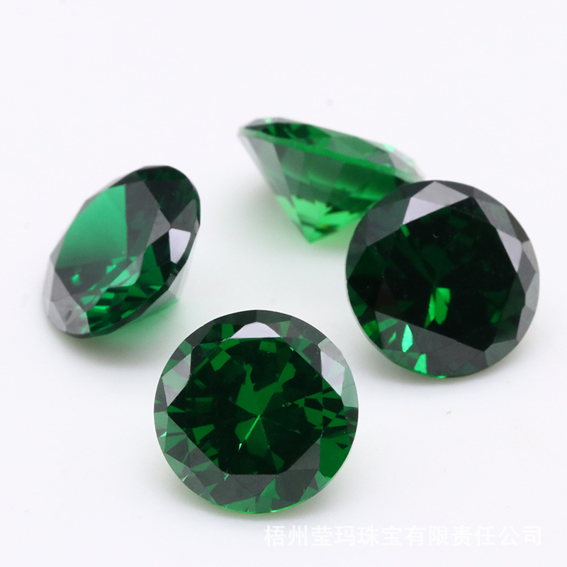 Harga Kilang 3EX Green VVS Round Cubic Zirconia