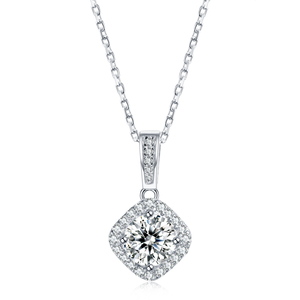 Kalung Moissanite Super Berkilat 925 Sterling Silver 18K Loket Bintang Bersalut Emas 