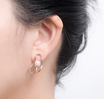 Anting-anting Berbentuk Istimewa 925 Sterling Silver Plated Anting-anting Mutiara Wanita