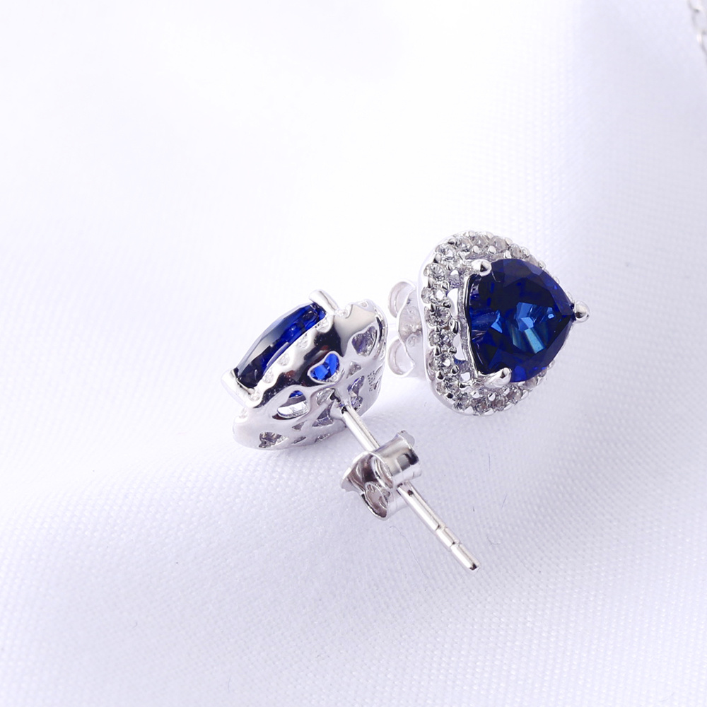 Anting-anting Fesyen Bersalut Perak 925 Sterling Nilam Mulia Dan Elegan