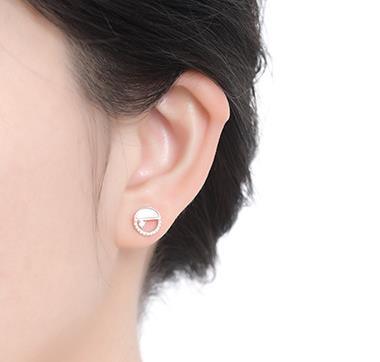 Anting-anting Comel Wanita Bersalut Perak 925 Sterling Bunga Tingkap