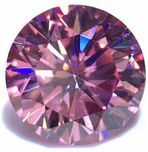 10.0-11.0mm Merah Jambu Berkualiti Tinggi DEF Pusingan Brilliant Cut Moissanite untuk Pembuatan Barang Kemas