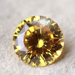 9.0-10.0mm Kuning Berkualiti Tinggi DEF Round Brilliant Cut Moissanite untuk Pembuatan Barang Kemas