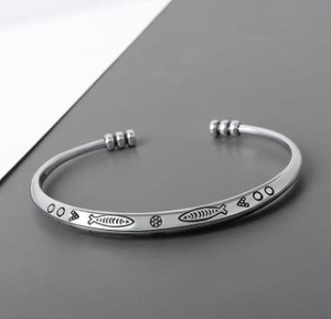 Gelang tersuai 925 Sterling Silver buatan tangan gaya kebangsaan