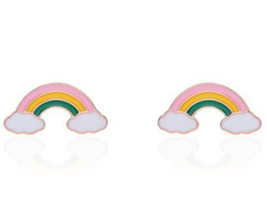 Anting Comel Bersalut Emas Pelangi 925 Sterling Silver Cantik