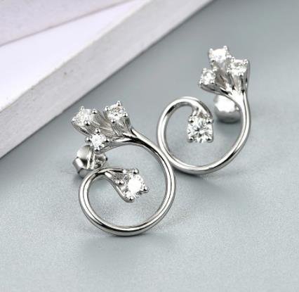 Subang Comel Rekaan Kecil Harga Borong Kilang 925 Sterling Silver Gold Plating Subang