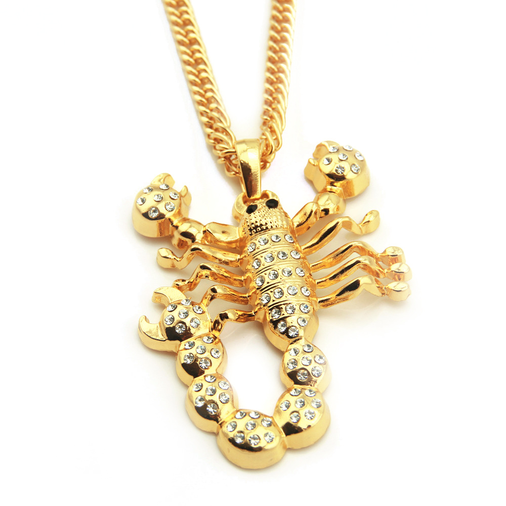 Perhiasan Fesyen Loket Kalung Scorpion Hip Hop